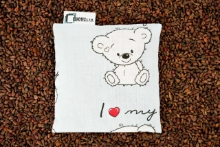 BIO VALENTINO - nahřívací polštářek s peckami z hroznového vína (I Love)